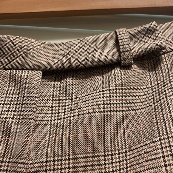 Ann Taylor Loft S 12 Wool Blend Brown Plaid Pants - Picture 3 of 9